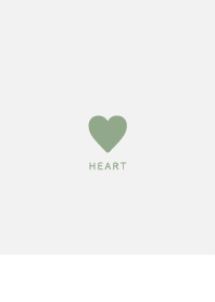 Simple Heart / White&Gray   Dull Green