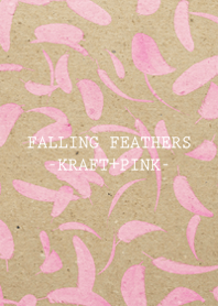 FALLING FEATHERS -KRAFT+PINK-w-