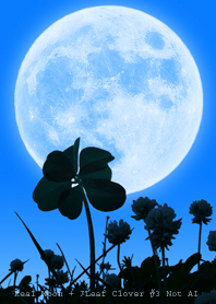 Real Moon+7Leaf Clover #3-1 Not AI
