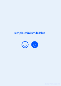 simple mini smile blue