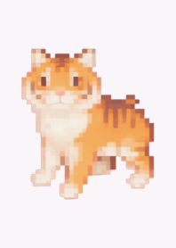 Tiger Pixel Art Theme  Purple 03