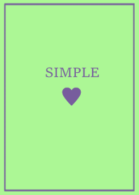 SIMPLE HEART -purple greenyellow-