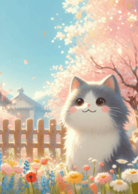 Cute fat cat round body n.2