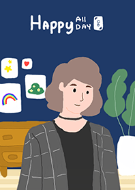 Happy All Day : Girl Deep Blue