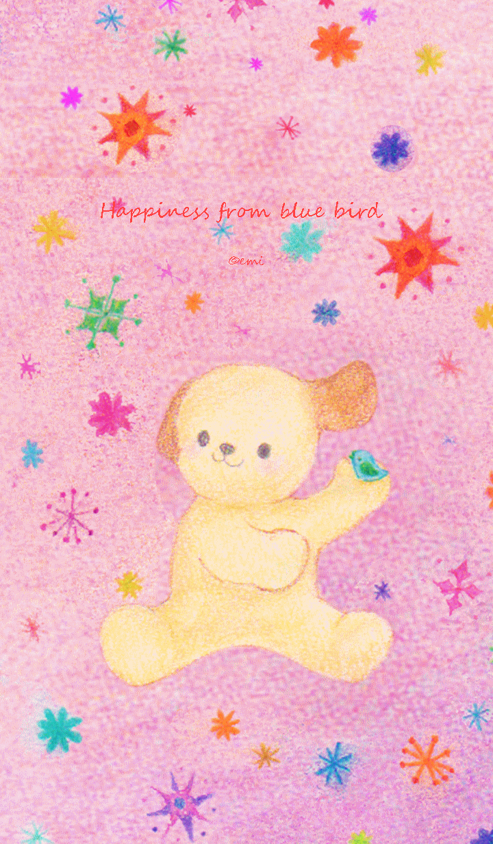 Happiness from blue bird