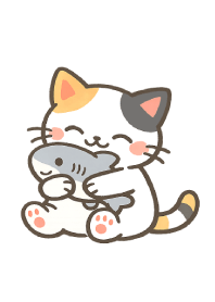 抱抱鯊魚的小貓＊療癒系可愛主題_7