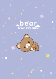 Brown Bear Minimal Galaxy Violet
