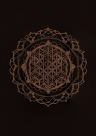 flower of life(linen brown)