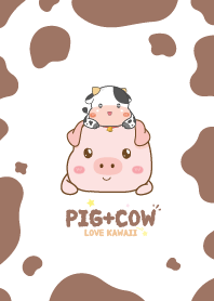 Pig&Cow Love Cow Kawaii