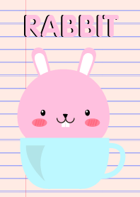 Simple Cute Pink Rabbit Theme Vr.2