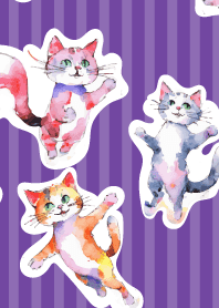 Naughty cats6 on purple