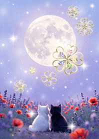 All Luck Up Cat & Full Moon