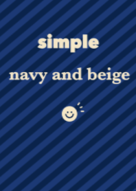 simple navy and beige