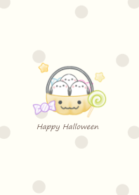 Shimaenaga and Pumpkin Bucket -beige- 2