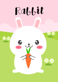 Simple Love Cute White Rabbit Theme