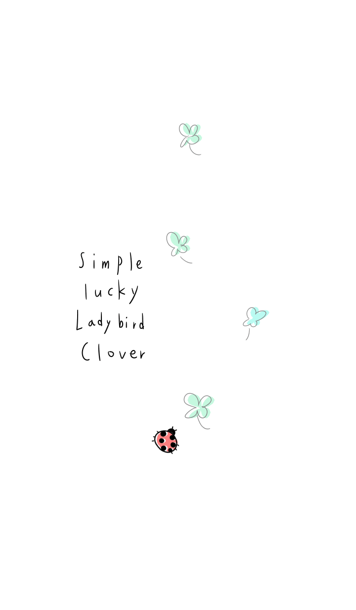 simple lucky Ladybird Clover.