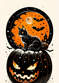 浮世絵万聖節猫 a72Cca