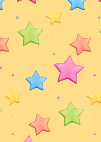Colorful Stars brown & yellow