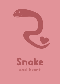 Snake & heart Old rose