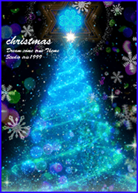 Christmas tree and snowflakes