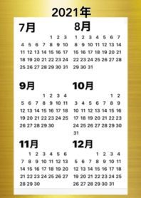 GOLD calendar