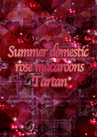 Summer domestic rose macaroons Tartan