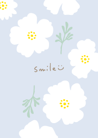 White flowers leaves healing15from Japan