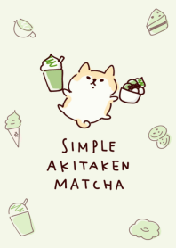 Simple Akita Inu Matcha