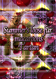 Summer's loose fur macaroons Tartan