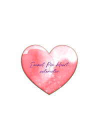 Enamel Pin Heart watercolor 16