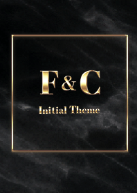 [ F&C ]  Initial Theme Gold Black
