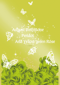 Black Yellow:August peridot& butterflies