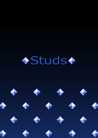 Pyramid studs -Blue-