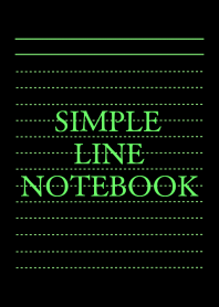 SIMPLE GREEN LINE NOTEBOOKj-BLACK