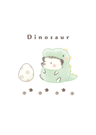 ハリネズミと恐竜 -ホワイト-