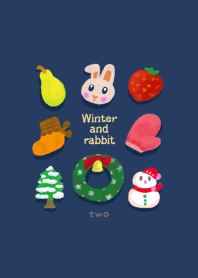 Winter fruit and rabbit design02