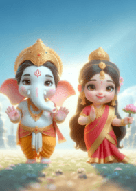 Lakshmi and Ganesha for Good Life V.25