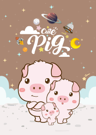 Cute Pigs Brown