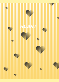 black gradient heart on light yellow