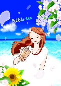 bubble tea with a girl (summer)