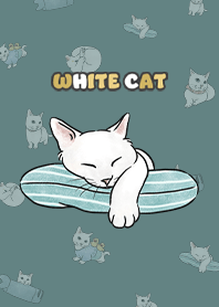 whitecat1 / cadet blue