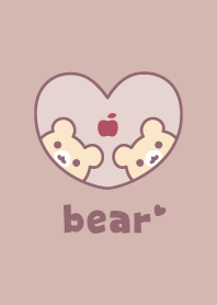 หมี แอปเปิ้ล [ความหมองคล้ำสีชมพู]