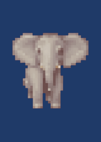 elephant Pixel Art Theme  Beige 05