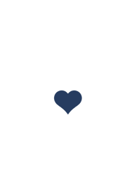 heart simple /white navy