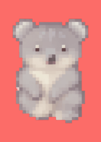 Koala Pixel Art Theme  Red 01