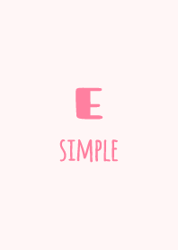 シンプルイニシャル-E*ハッピーピンク