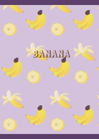 Various bananas on purple