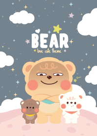 Chubby Baby Bear Fat Kawaii Gray