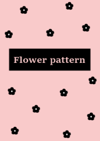 flower pattern#black pink