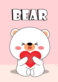 Simple Love Love white bear Theme (jp)